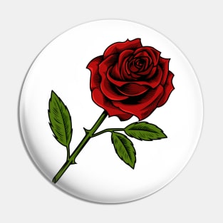 Red Rose Pin