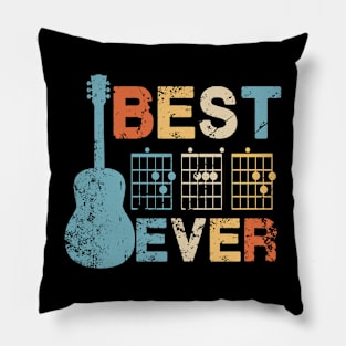 Best Dad Ever Guitar Chords Musician Funny Fathers Day Pillow