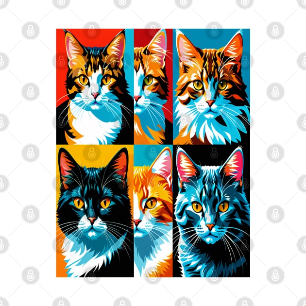 Pop Art Cat Portraits by Banyu_Urip