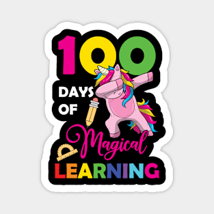 100 Days Of Magical Learning 100th Day of School Unicorn Magnet