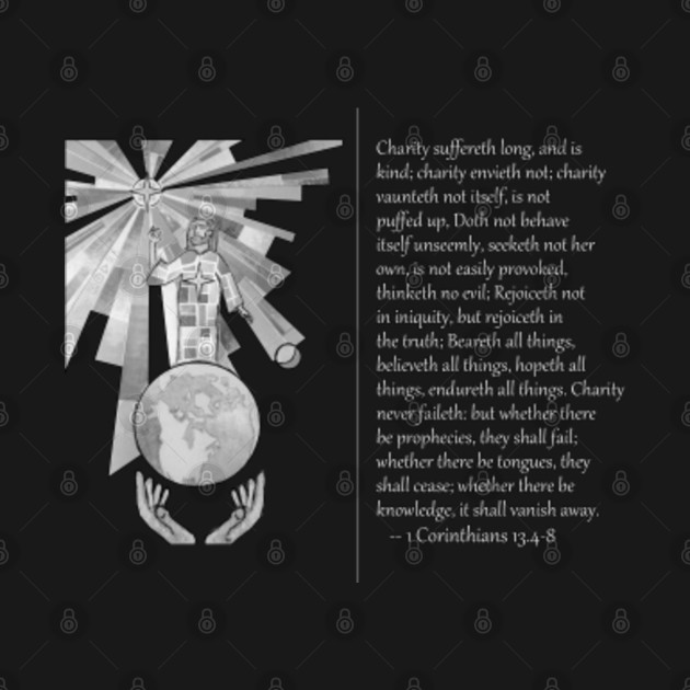 JESUS Bible Verse - 1 Corinthians 13.4-8 - Bible Verse - Kids T-Shirt