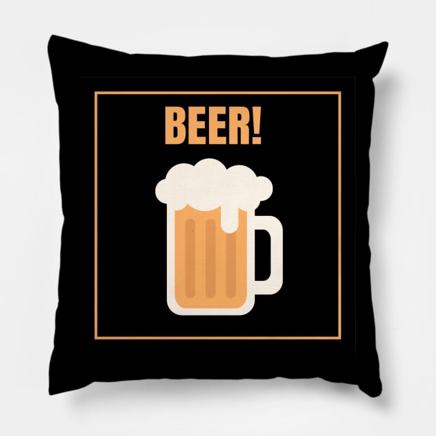 Beer! Pillow by ballhard