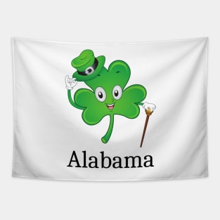 St Patrick&#39;s  Irish Shamrock ALABAMA, Irish Gift for Wife Tapestry