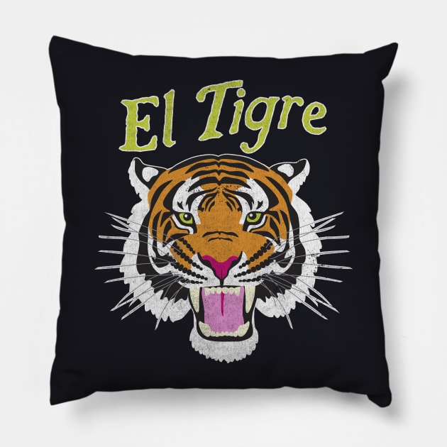 El Tigre Pillow by machmigo