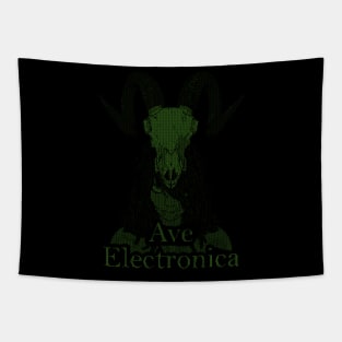 ASCii Savage Girl - Ave Electronica (Green) Tapestry