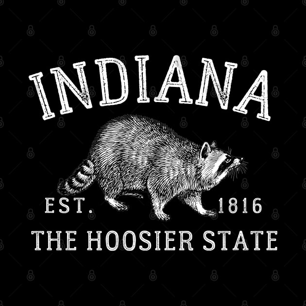 Indiana The Hoosier State Raccoon by Downtown Rose