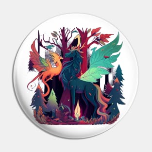 Unicorn Phoenix - Magic Fantasy Creatures Pin