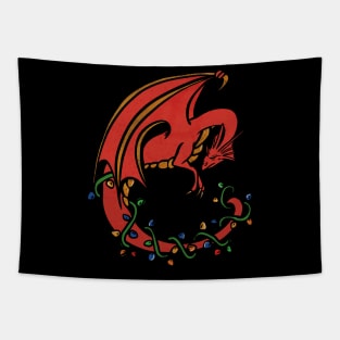 Christmas Dragon Tapestry