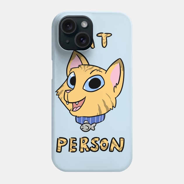 Cat person Phone Case by JenjoInk