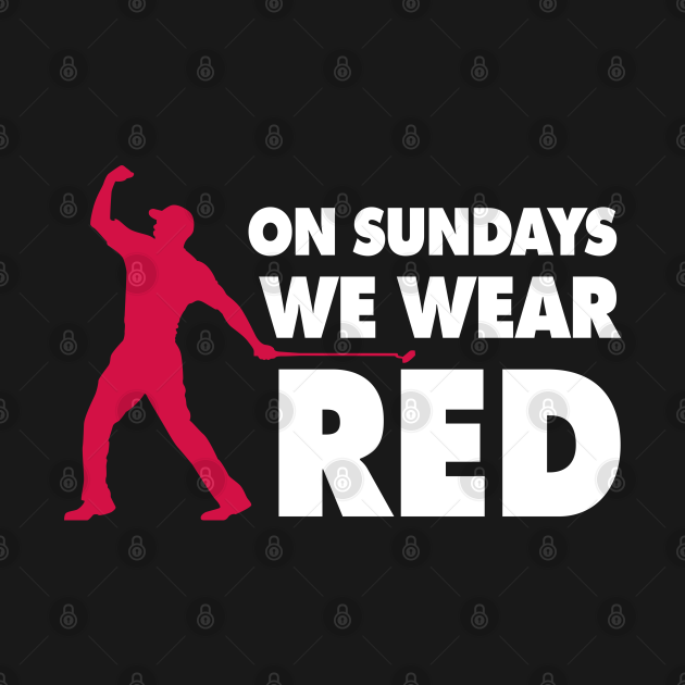 Discover On Sundays We Wear Red - Black - Tiger Woods - T-Shirt