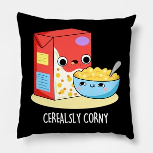 Cerealsly Corny Cute Cereal Pun Pillow