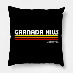 Retro Granada Hills California Pillow