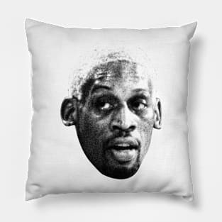 Dennis Rodman New Retro Sketch Pillow