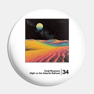 Night On the Galactic Road - Minimal Style Graphic Artwork Pin