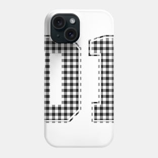 Plaid Number - 01 - Dark Phone Case