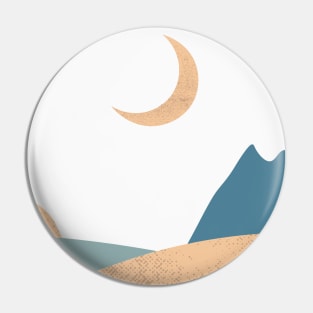 Landscape Art - Mountains Hiking - Sunset Adventure - Blue Lagoon - Seaside Art - Sunrise Mountains Pin