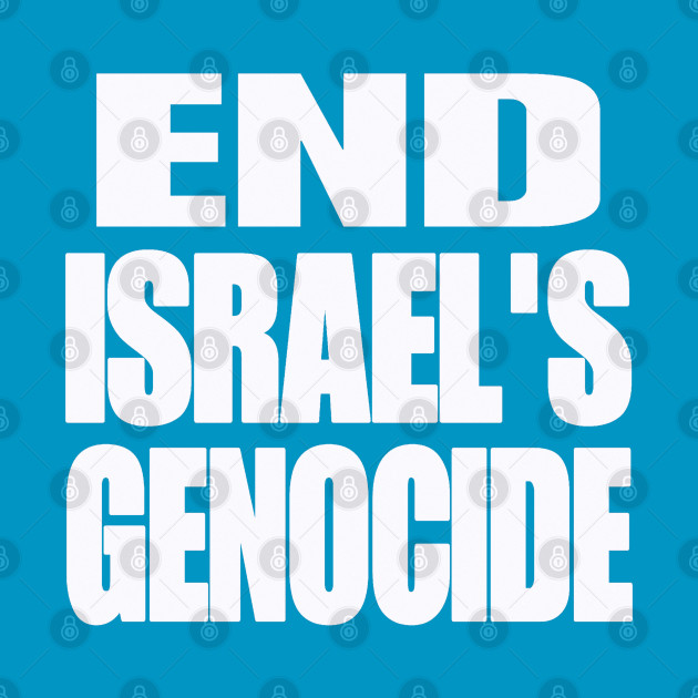 End Israel's GENOCIDE - White - Back by SubversiveWare