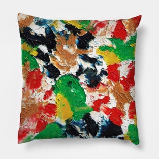 Abstract flowing flower colors art Pillow