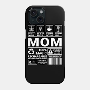 MOM Nutrition Facts Phone Case