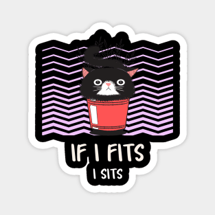 If I Fits, I Sits - Flower Pot Magnet