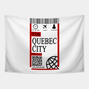 Quebec city flight ticket boarding pass polos Tapestry