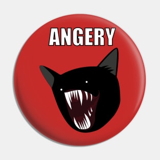 Angery Demon Cat Meme Pin