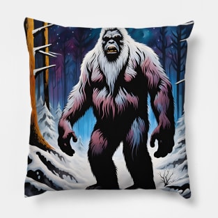Snowy Bigfoot Pillow