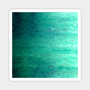 Teal Abstract Sea Paint Magnet