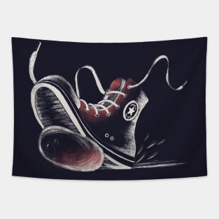 Slippery shoe Tapestry