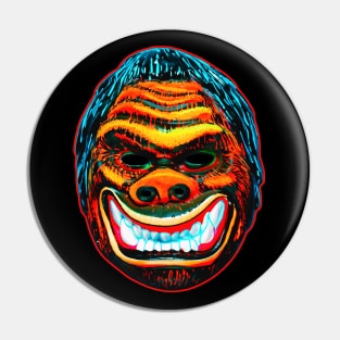 Smiling Gorilla Mask Pin