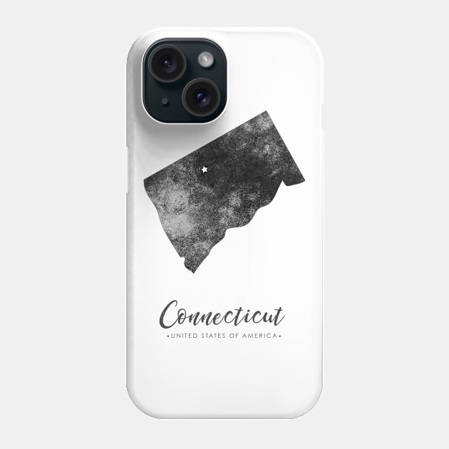 Connecticut state map Phone Case by StudioGrafiikka