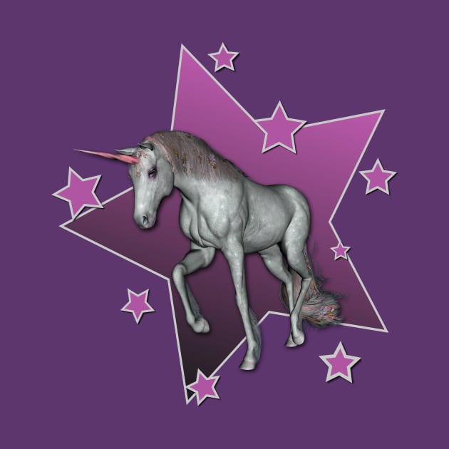 Purple Unicorn Stars by AlondraHanley
