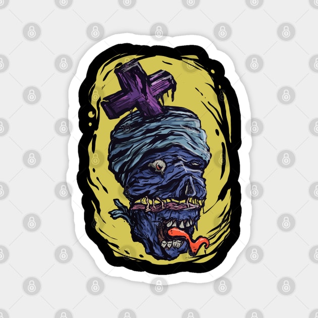 Zombie Face Magnet by DeathAnarchy