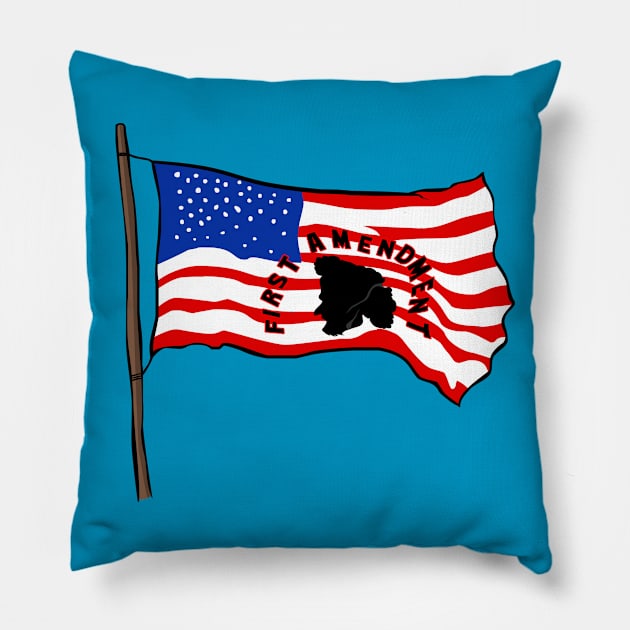 American Flag First Amendment Pillow by ssbond