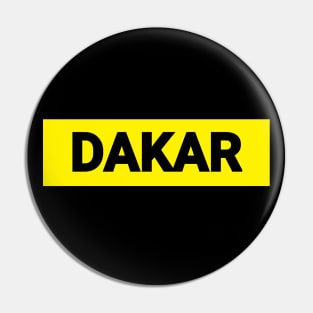 Dakar Jaune Noir Pin