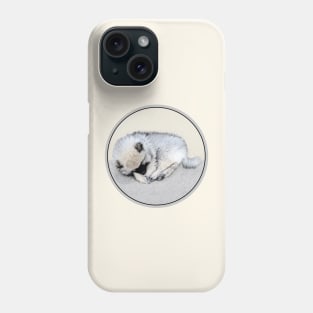 Keeshond Puppy (Sleeping) Phone Case