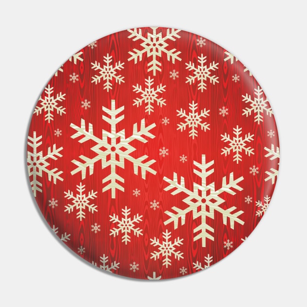 Snow Flakes Pattern Pin by MZeeDesigns