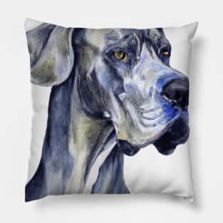Great Dane Watercolor - Gift For Dog Lovers Pillow