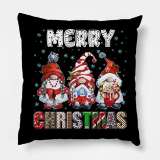 Merry Christmas Gnome Family Funny Xmas Tree Women Men Kids Pillow