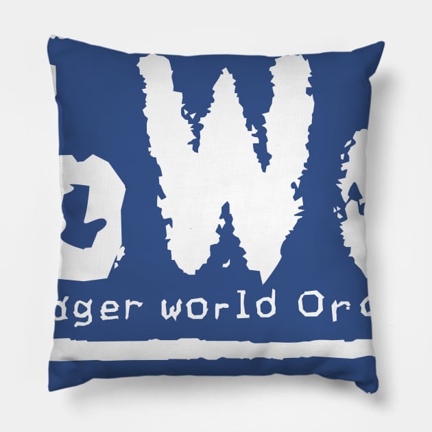 Badger World Order (White) Pillow by Freq501