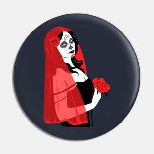 Skull Lady Creature Pin