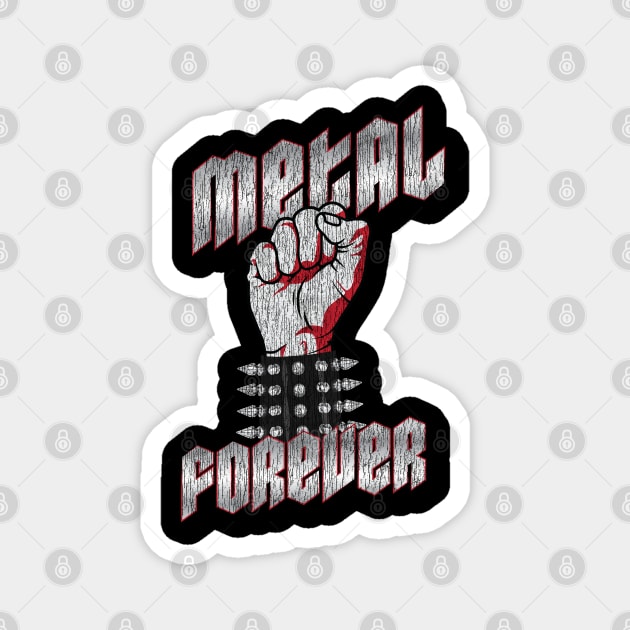 Metal Forever - Heavy Metal Raised Fist Magnet by Vector Deluxe