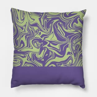 Liquid Swirl - Lettuce Green and Ultra Violet Pillow