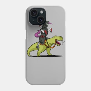 Ninja Unicorn Riding T-Rex Dinosaur Phone Case