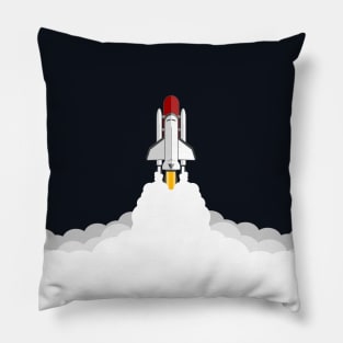 Space Launch V1 (Transparent Background) Pillow