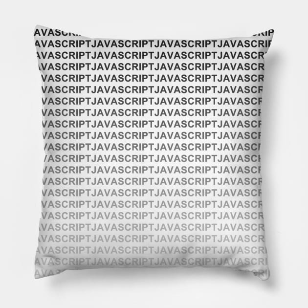 JAVASCRIPT White Pillow by myclubtees