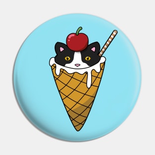 Vanilla Ice Cream Cat Pin