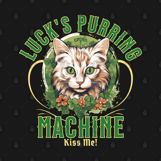 LUCK'S PURRING MACHINE Feline Kitty Design by ejsulu