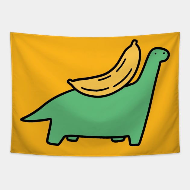 Banana Long Neck Dino Tapestry by saradaboru