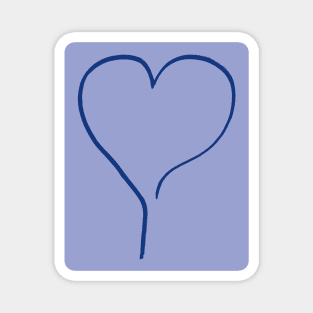 My Blue Heart on the right line  - Oneliner Magnet